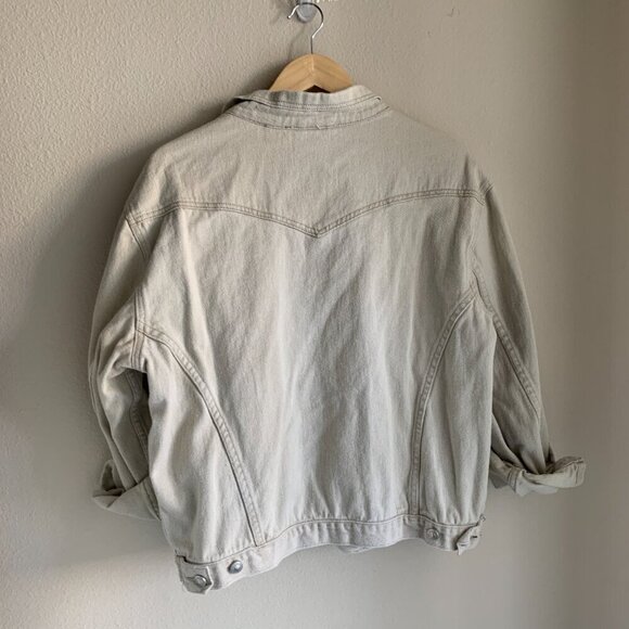 Princess Polly Cream Denim Jacket Size XS/S - Picture 4 of 4